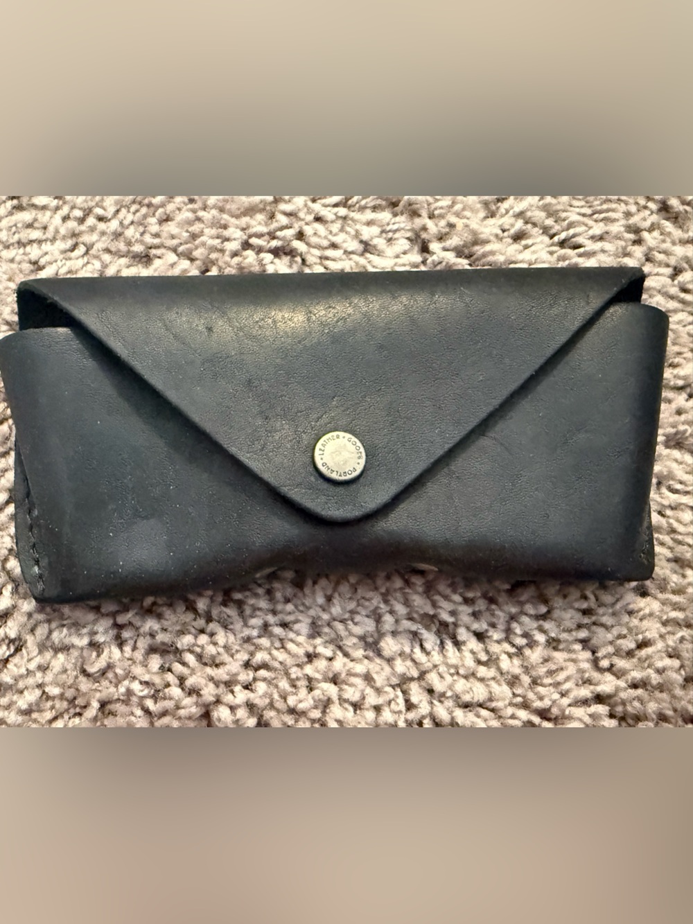 Portland Leather Goods Envelope Eyeglass Case - Black